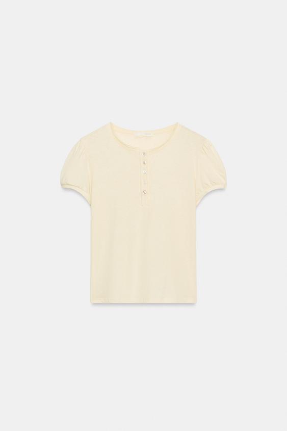 HENLEY NECK T-SHIRT from Zara - $29.90
