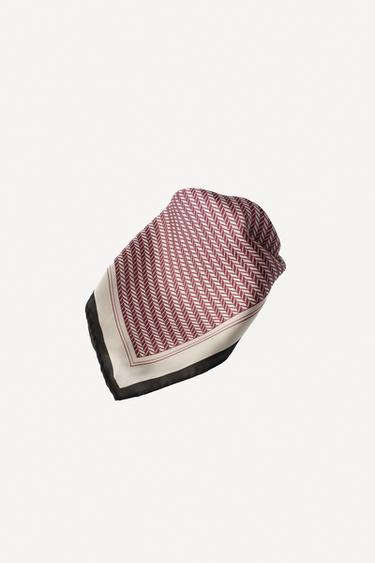 FOULARD 100% SOIE WILLY CHAVARRIA X ZARA - Grenat de Zara - Image 1