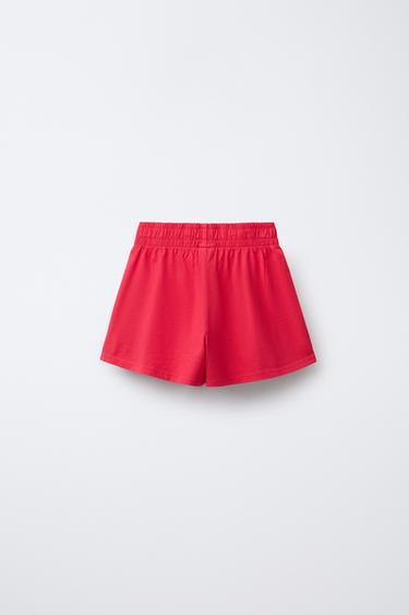 SLOGAN BERMUDA SHORTS - Raspberry by Zara - Image 1