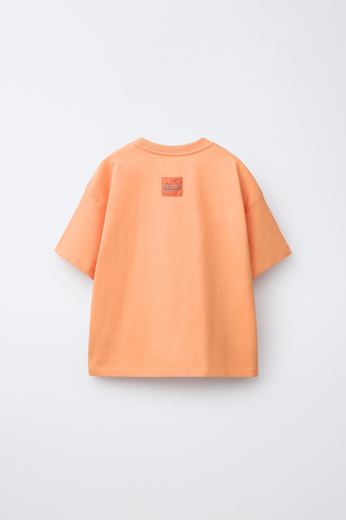 Детские комплекты Zara Technical T-SHIRT and Bermuda Set, цвет: Яркий оранжевый — фото 3