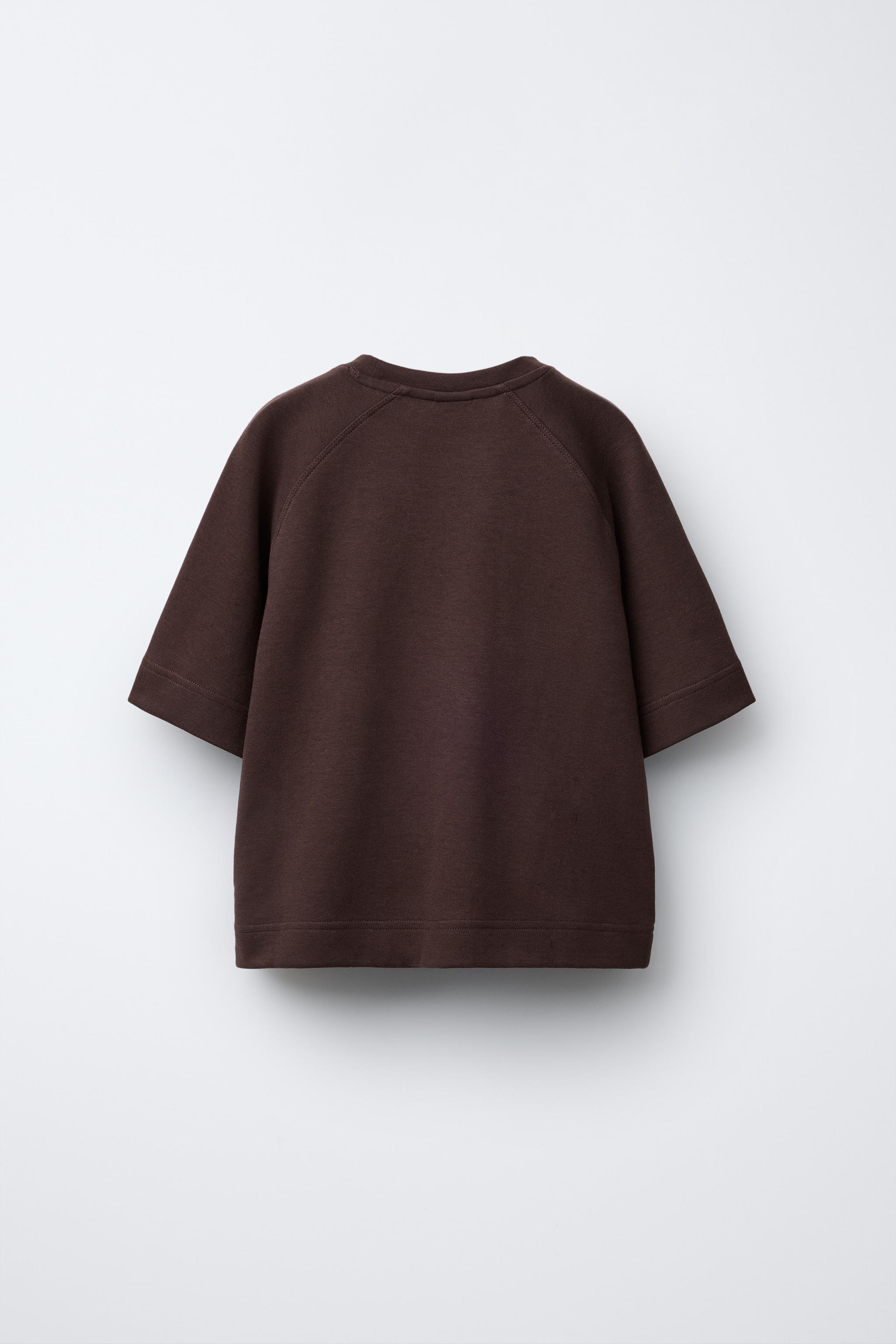 インターロック無地Tシャツ - ブラック | ZARA Japan / 日本