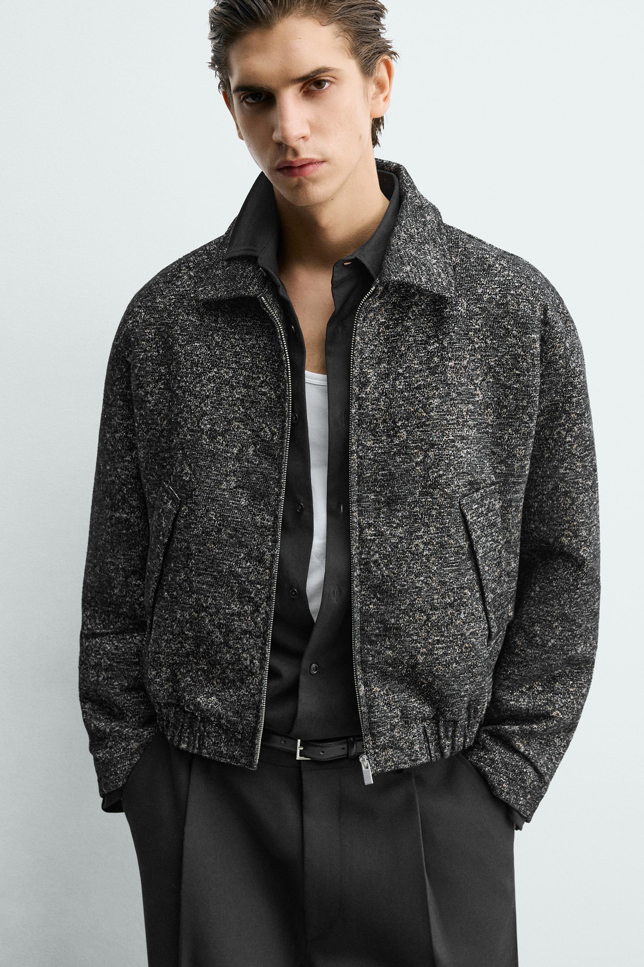 TEXTURED JACQUARD JACKET - Blue / Indigo | ZARA New Zealand