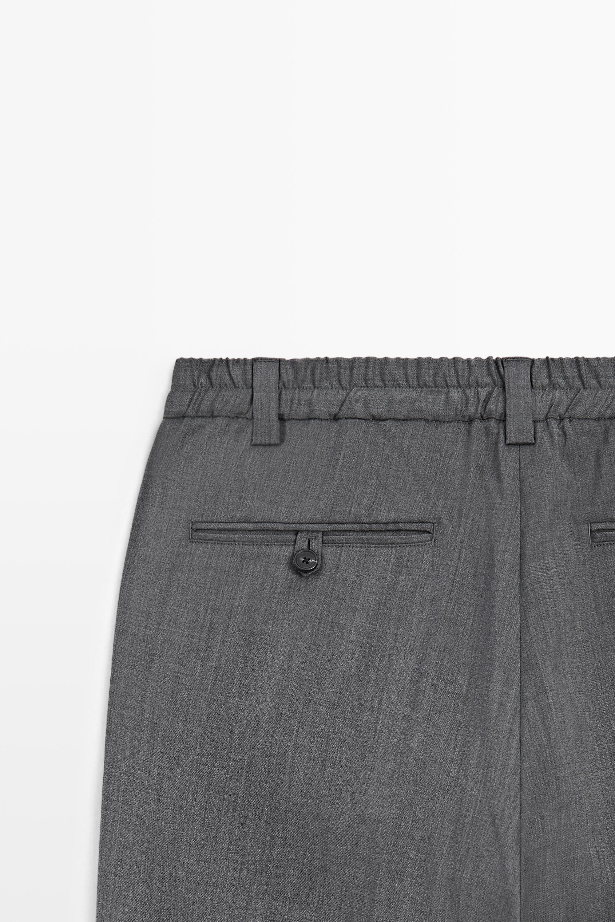 100% wool straight-leg pants