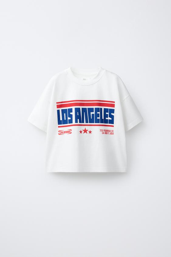 Net Tasker T-SHIRT MED BYTEKST - Hvid | ZARA Danmark