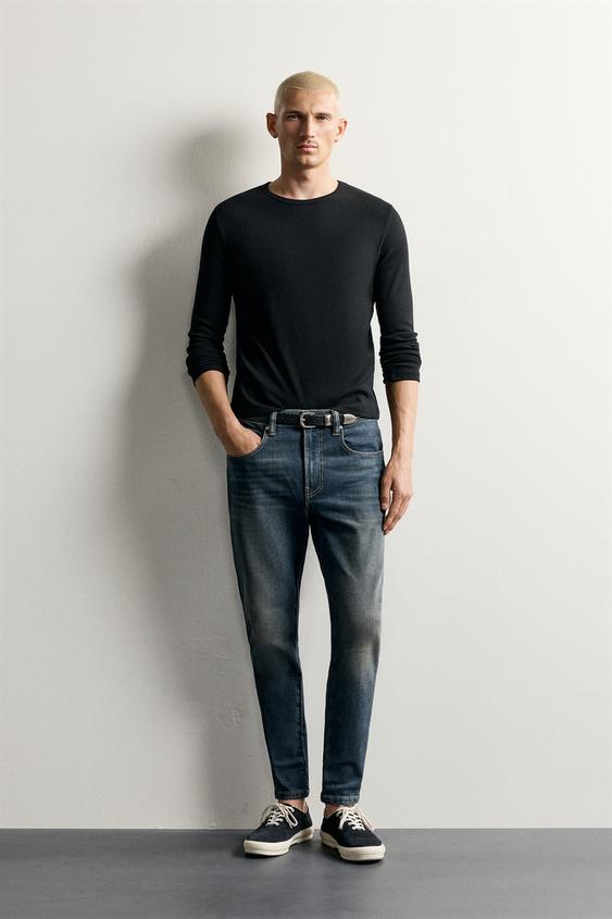JEANS SKINNY FIT CROPPED - Azul de Zara - Imagen 0