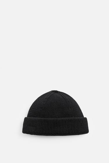 GORRO PUNTO ESTRUCTURA WAFFLE - Negro de Zara