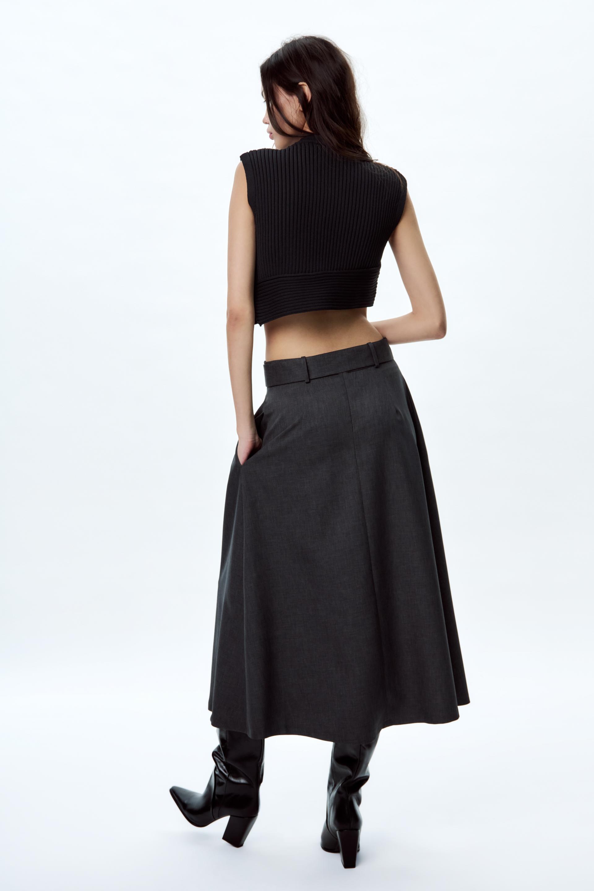 ASYMMETRIC TOP WITH TIES - Black