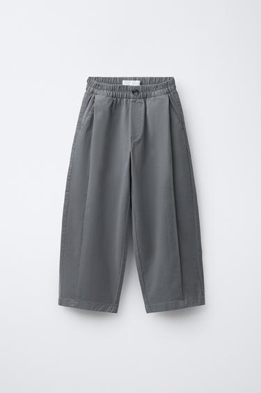 Zara PLEATED BALLOON PANTS - Mid-gray - Image 0