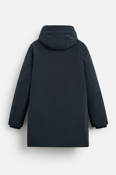 PADDED PARKA WITH DETACHABLE COLLAR - Navy blue by Zara - Image 6