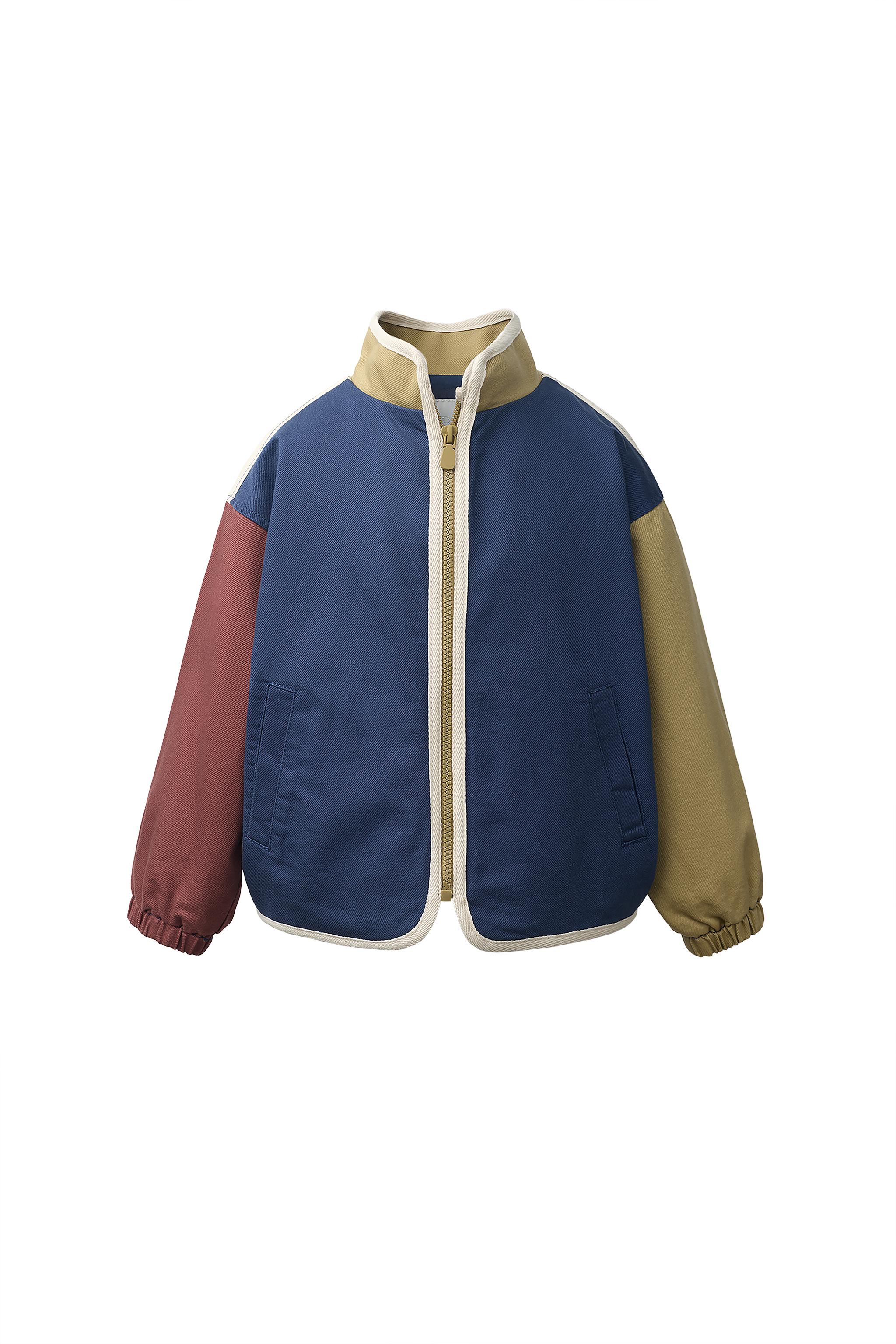 カラーブロックジャケット - ネイビーブルー | ZARA Japan / 日本
