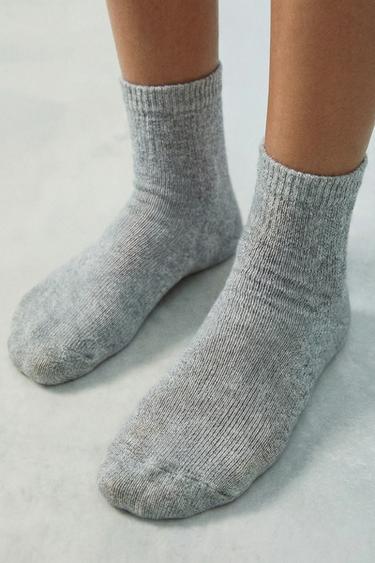 LOT DE QUATRE PAIRES DE CHAUSSETTES MI-Hautes - Gris de Zara