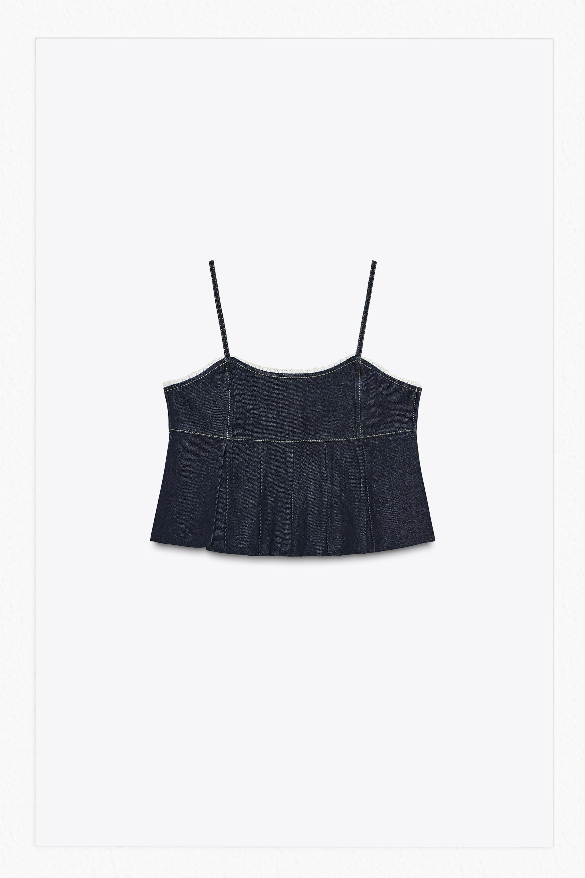 ZARA デニム ストラップ キャミソール ZARA デニム. キャミソール - メルカリ