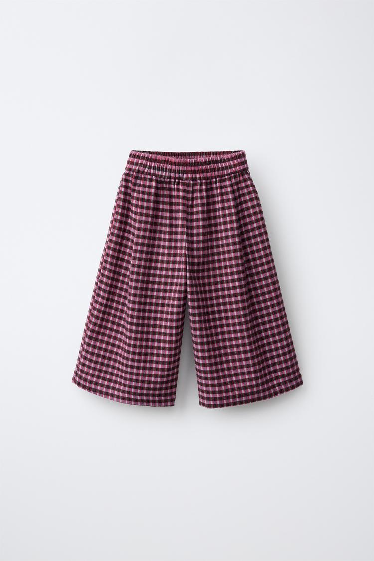 PANTALÓN CULOTTE PINZAS CUADROS