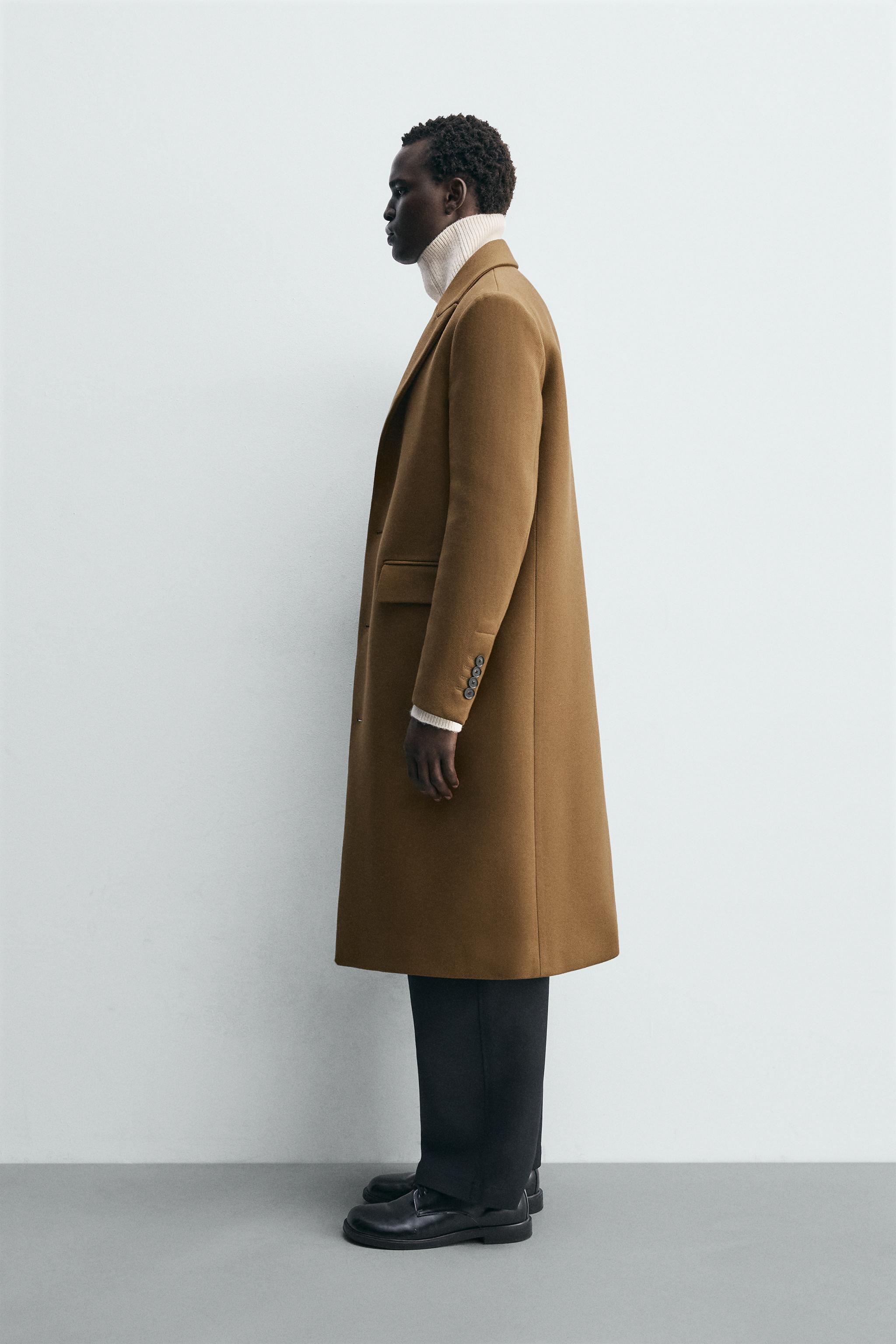 WOOL BLEND TEXTURED COAT