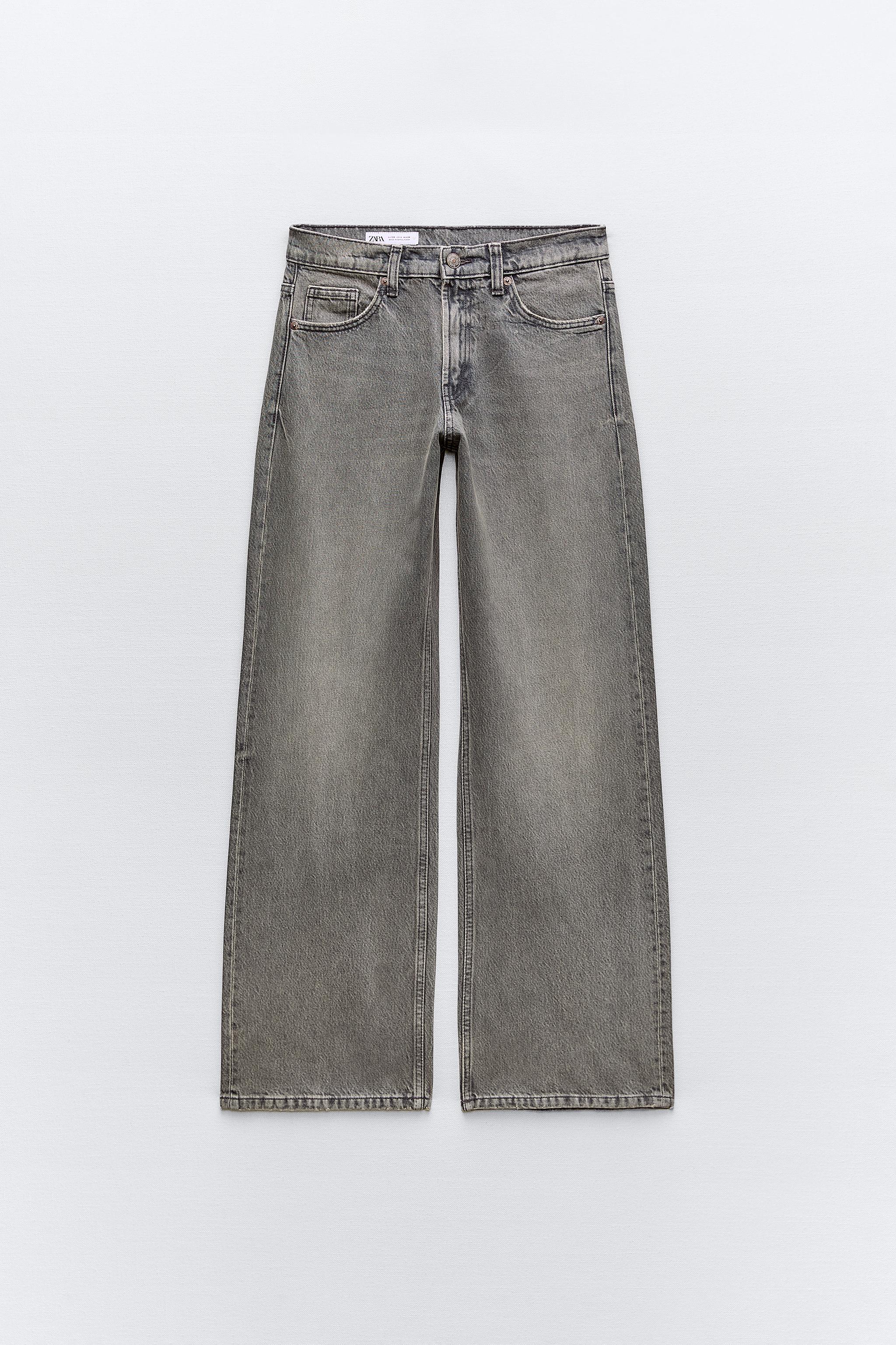 TRF HIGH RISE WIDE LEG JEANS - Light gray | ZARA United States