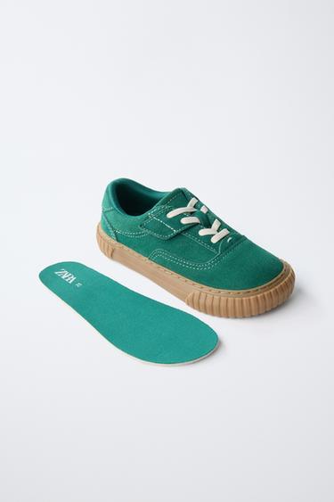 BASKET BAREFOOT EN CUIR - Vert de Zara - Image 3