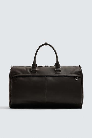 TEXTURED TRAVEL BAG - Brown by Zara
