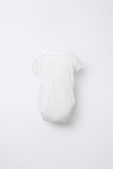 LOT DE TROIS BODYS MANCHES COURTES COL KIMONO - Blanc de Zara - Image 2