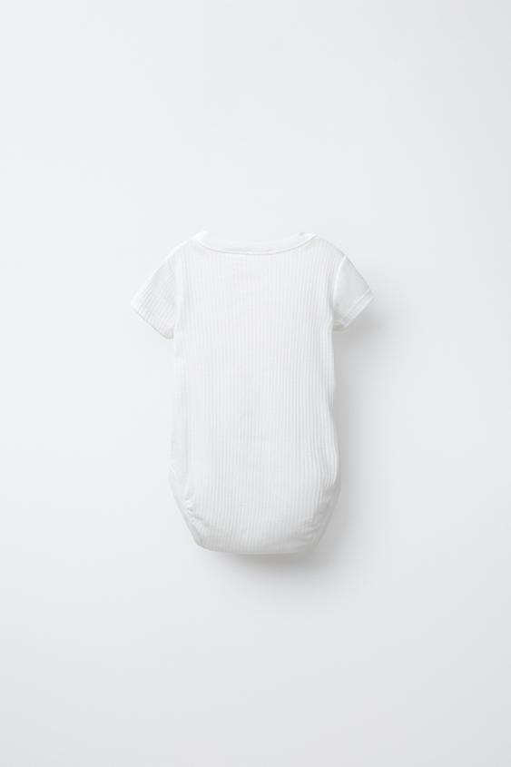 LOT DE TROIS BODYS MANCHES COURTES COL CROISÉ - Blanc de Zara - Image 2