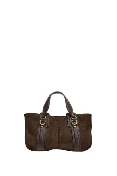 Zaras MINISHOPPINGVÄSKA MED RINGAR - Brun