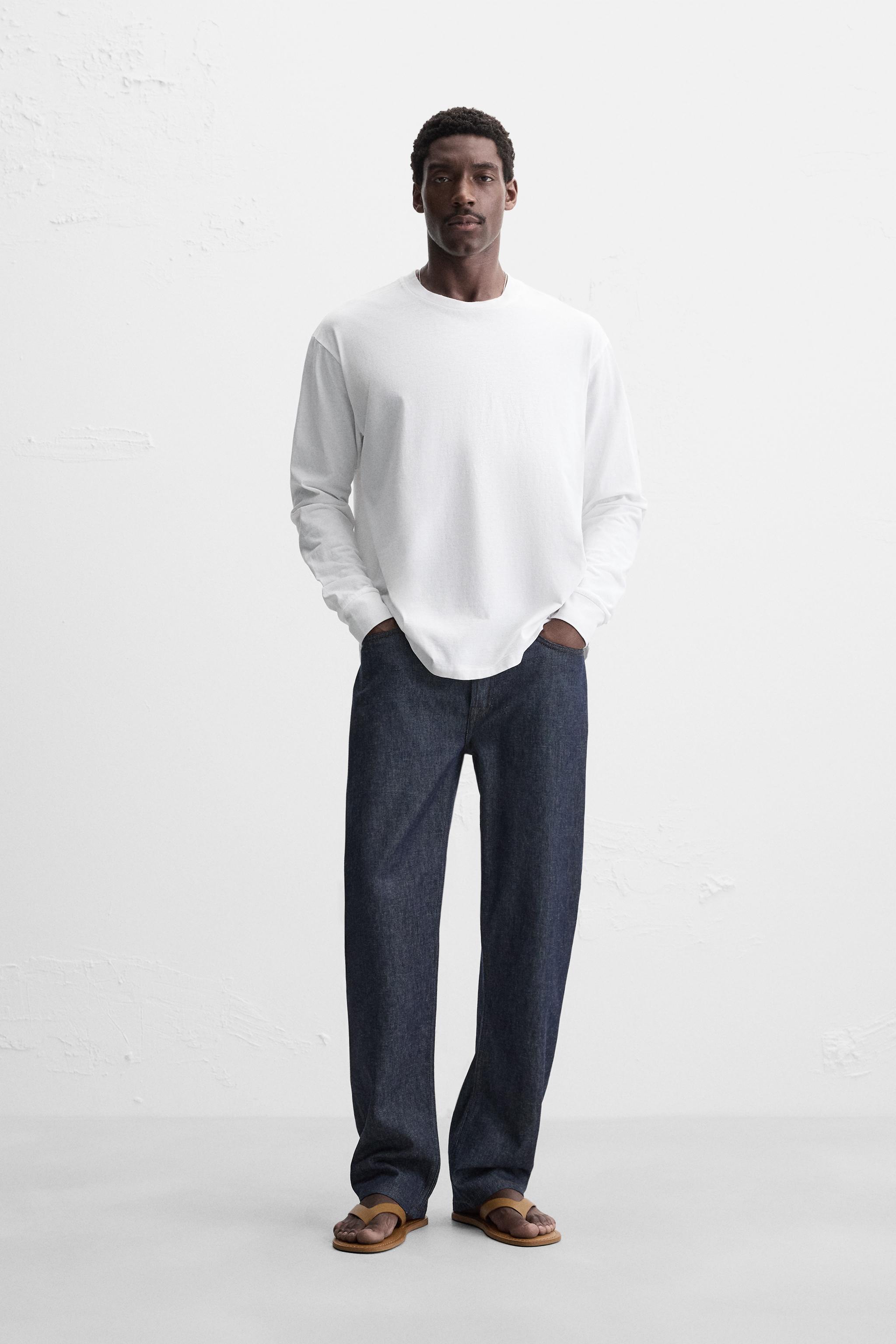 LIGHTWEIGHT ロングスリーブTシャツ - ホワイト | ZARA Japan / 日本