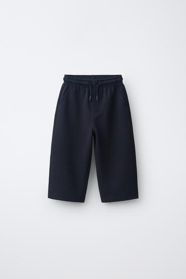 PLAIN COMFORT TROUSERS - Navy blue by Zara