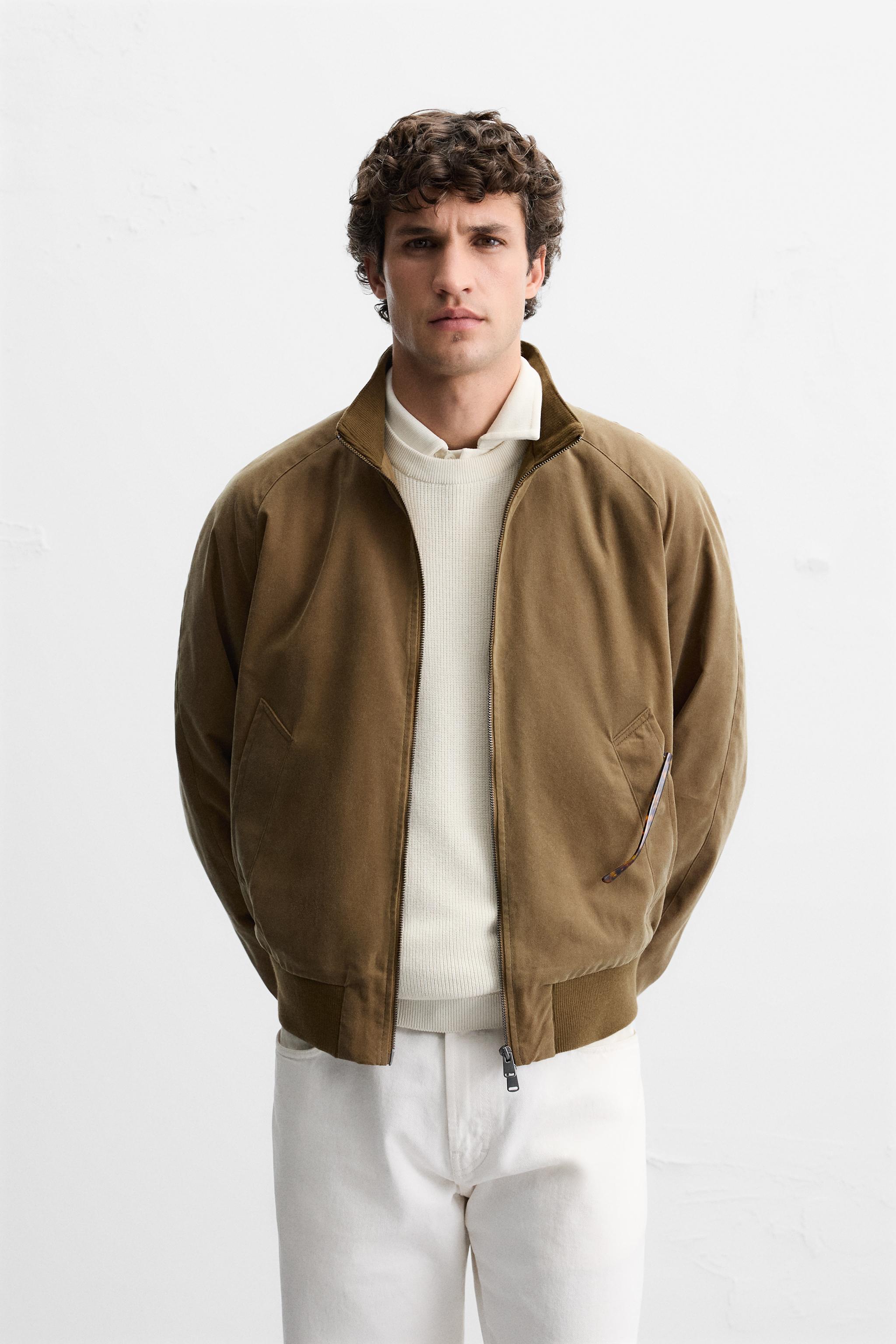 ワックスフィニッシュ ジャケット - ブルー | ZARA Japan / 日本 ワックスフィニッシュ ジャケット - ブルー | ZARA Japan / 日本