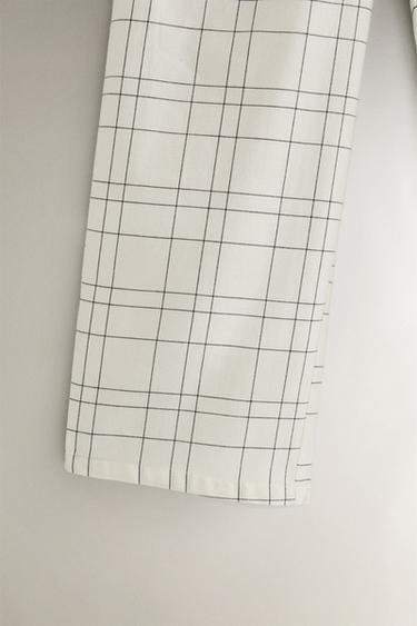 CHECK TROUSERS - Ecru by Zara - Image 2
