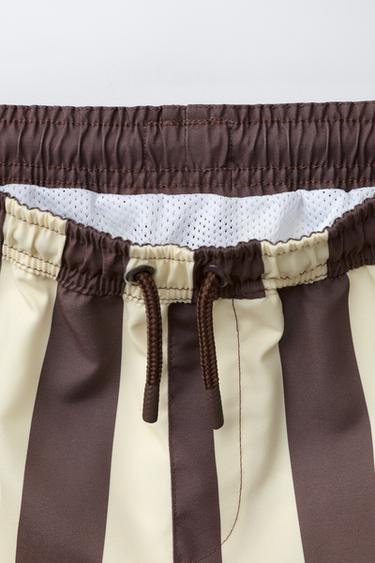 2-6 YEARS/ STRIPED SWIM SHORTS - Light brown by Zara - Image 2