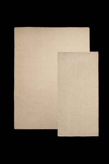 Zara WOOL AREA RUG WITH SCALLOPED LINES - Sand - Image 0