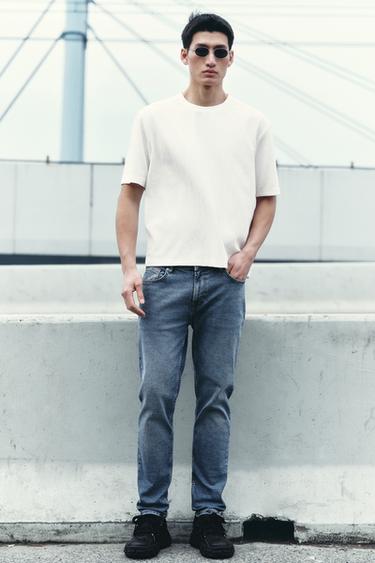 Zara 基本款修身牛仔褲 - 中藍色