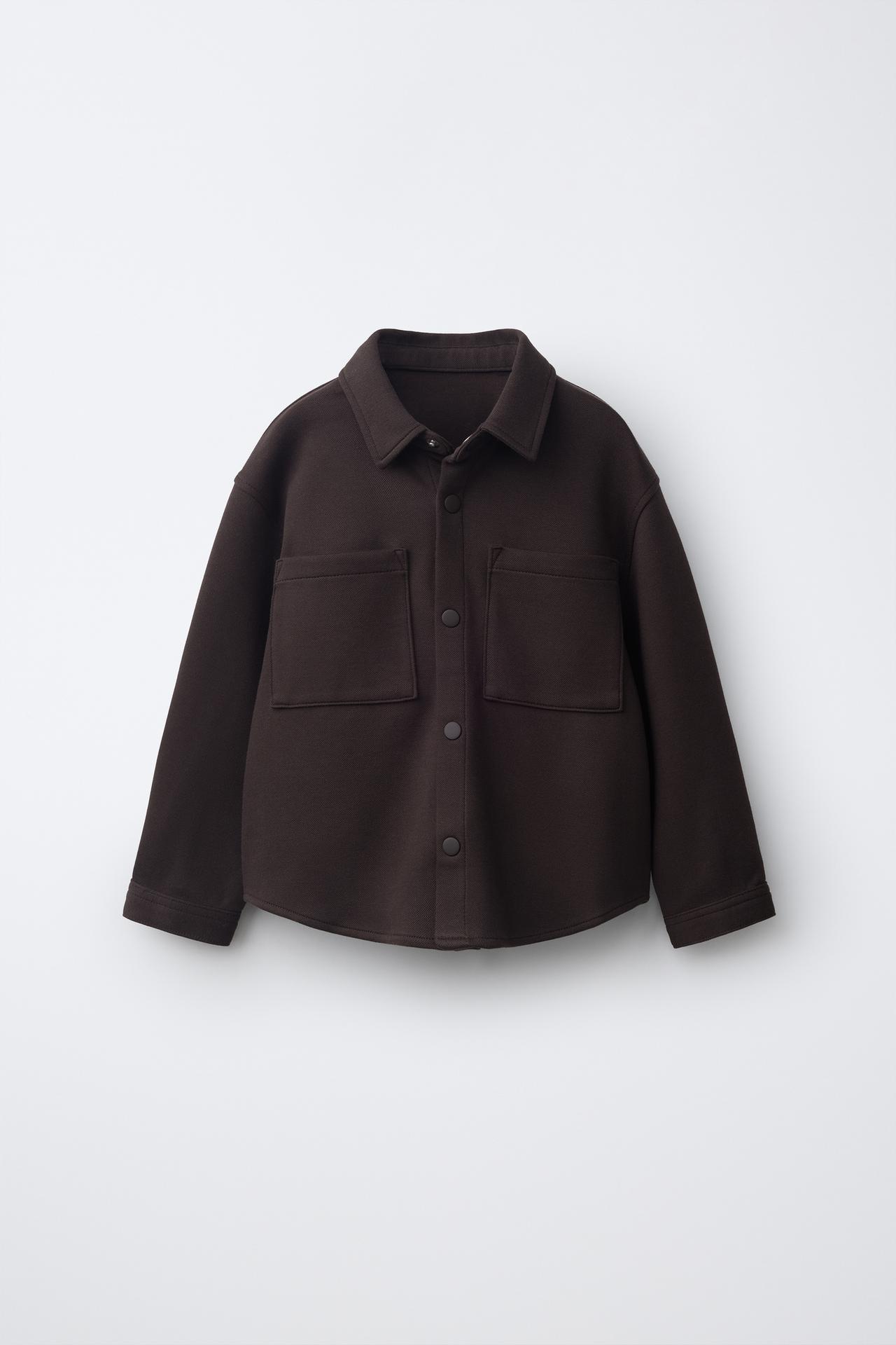 COMFORT POCKET OVERSHIRT — Brown