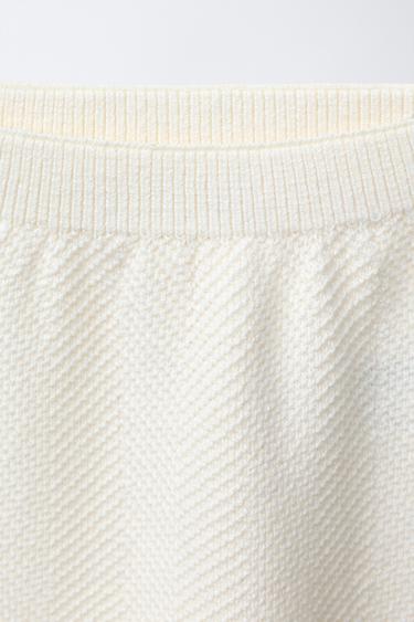TEXTURED SWEATER AND TROUSERS SET - Ecru by Zara - Image 3