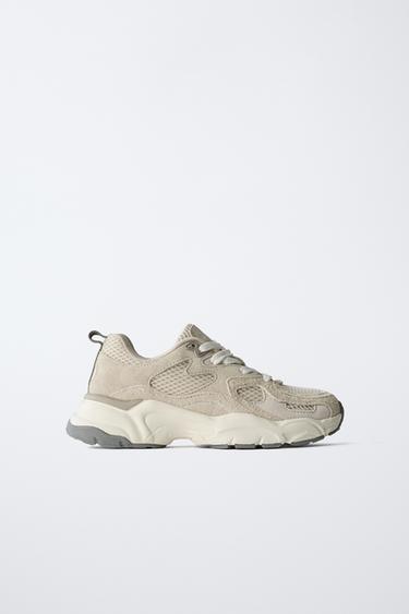 SPORTSCHUH MIT EINSÄTZEN - Sandfarbe von Zara