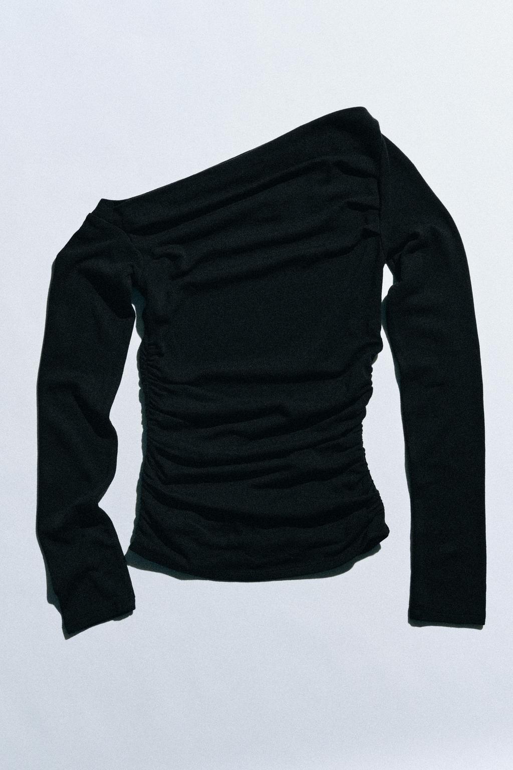 ASYMMETRIC DRAPED TOP