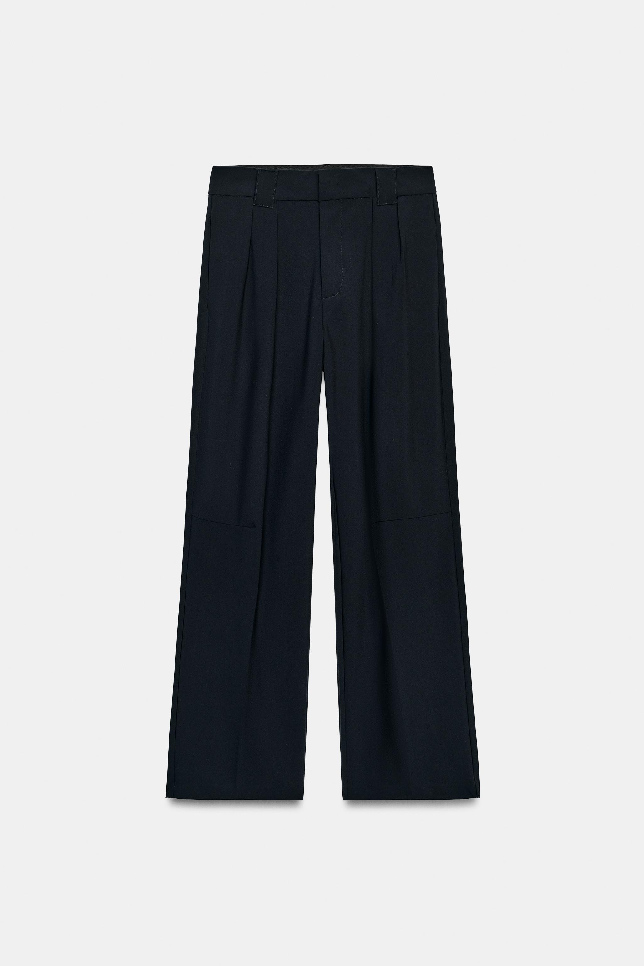 Женские брюки Zara WIDE-LOOP PLEATED PANTS — фото 5