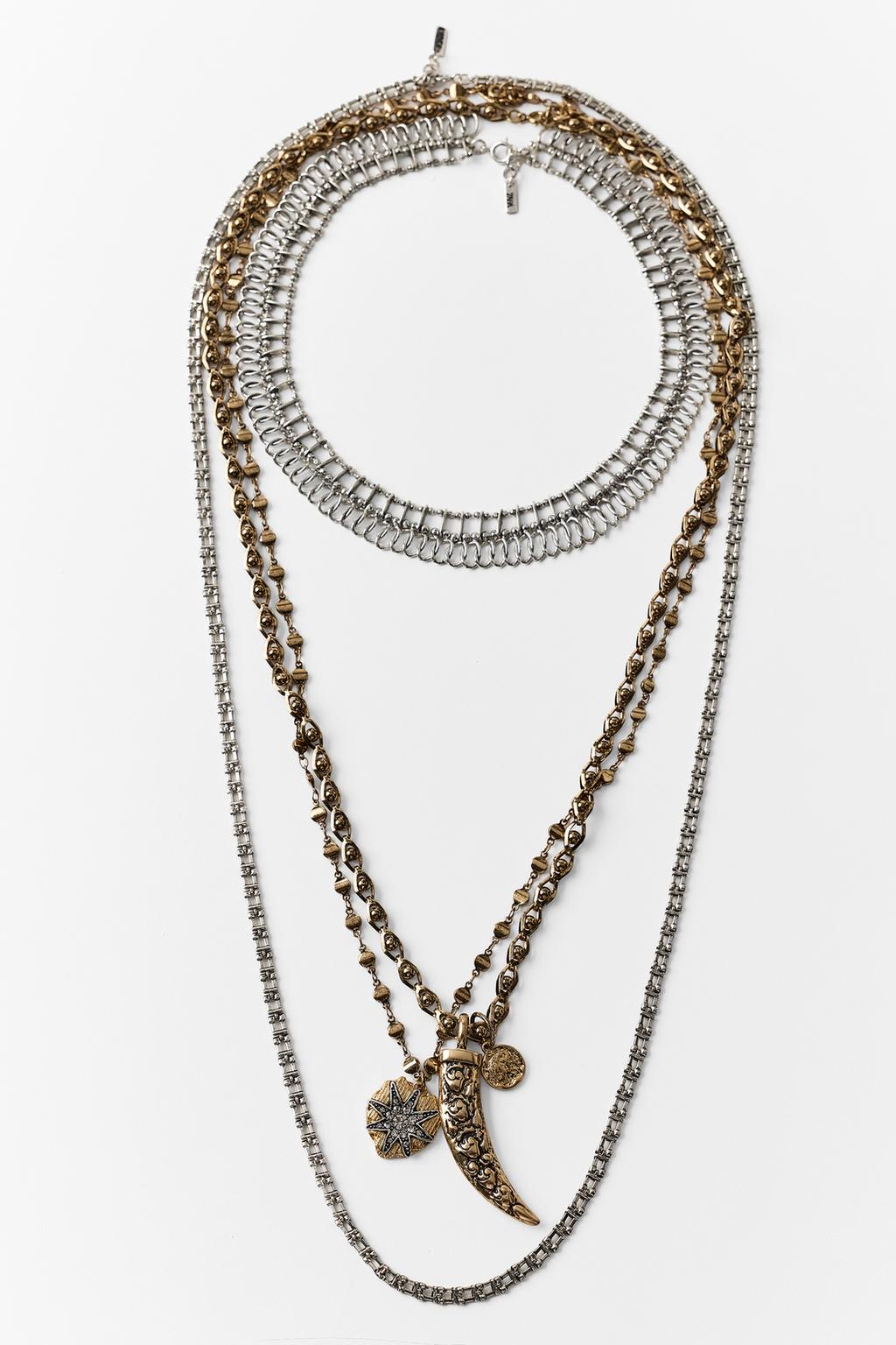 PACK OF 4 HORN AND STAR NECKLACES