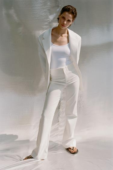 PANTALÓN FLARE - Crudo de Zara