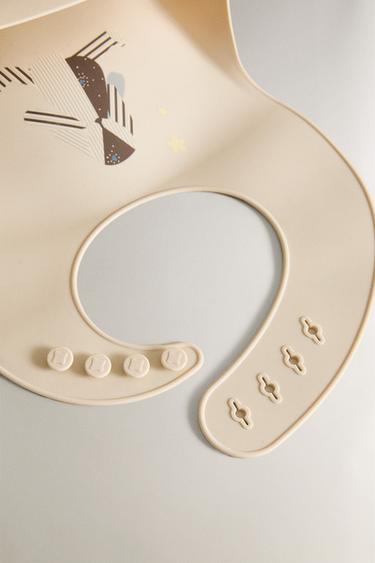 KIDS' RABBIT SILICONE BIB - Multicoloured by Zara - Image 3