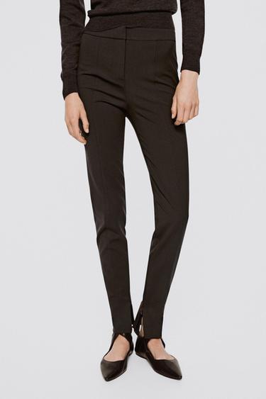 Skinny fit pants with zip hem - LIMITED EDITION — Dark brown 1