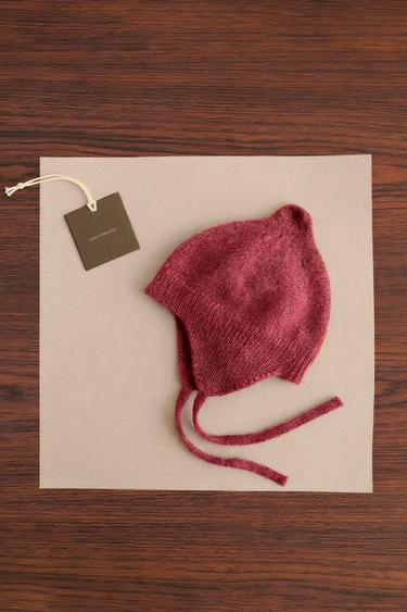 ZARA TIMELESS - MŨ TRÙM ĐẦU CASHMERE - Màu hồng đậm từ Zara