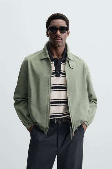 Zara LIGHTWEIGHT STRUCTURED JACKET - Light green