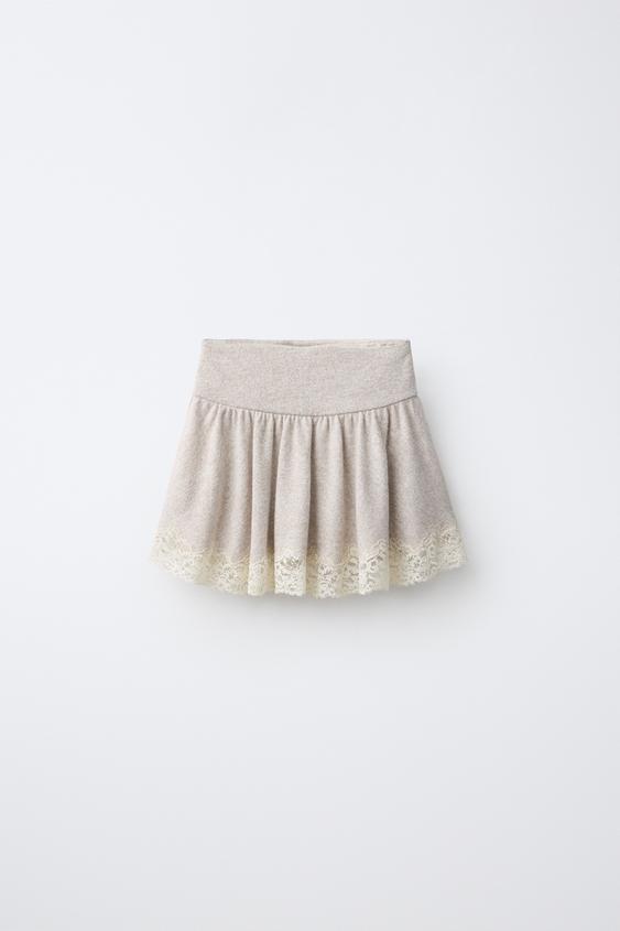 Детская юбка Zara Soft Touch Lace, цвет: Бежевый
