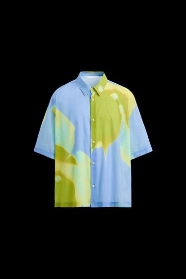 Zara ABSTRACT PRINT SHIRT - Multicolored - Image 0
