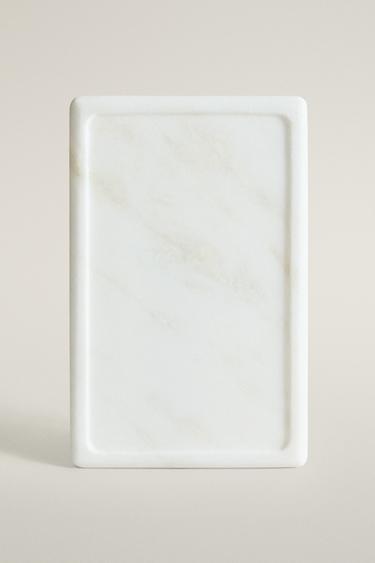 WHITE MARBLE BATHROOM TRAY — white 1