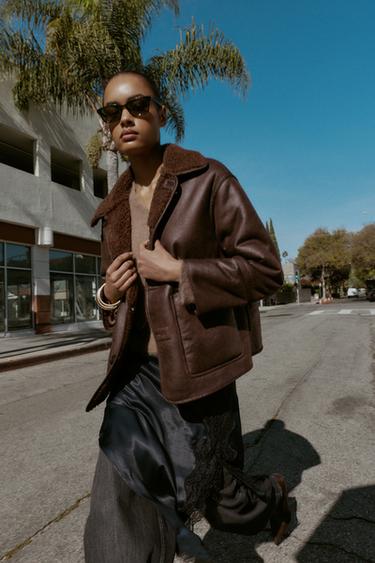 REVERSIBLE DOUBLE-FACED JACKET - Brown by Zara