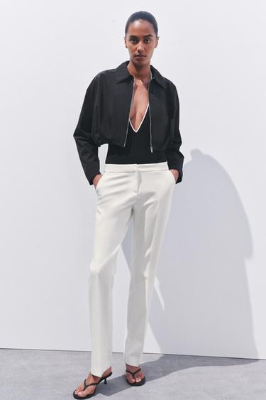 FLARE TROUSERS - Ecru by Zara