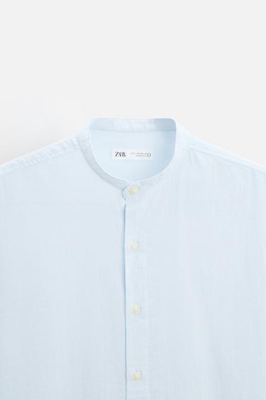 CREASED-EFFECT SHIRT - Sky blue by Zara - Image 6