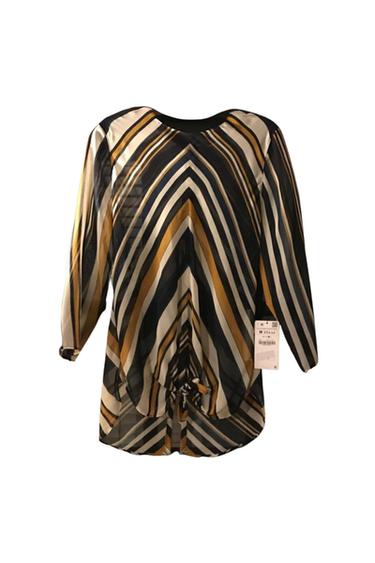 SHEER STRIPED BLOUSE