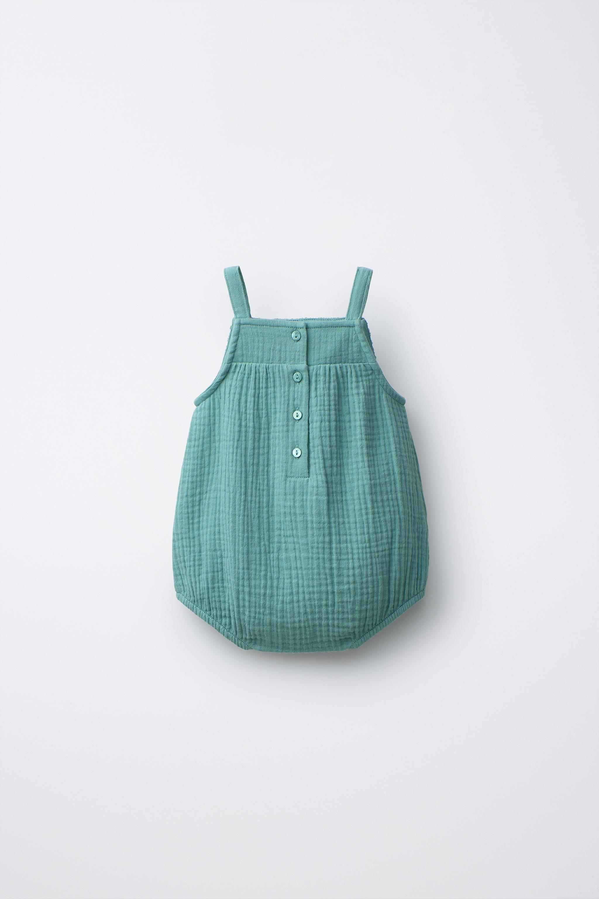 TEXTURED CROCHET KNIT ROMPER